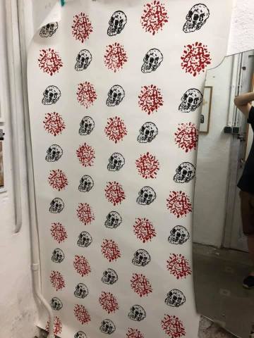 Pièce d'exposition de Philippe Pitet à la Fondation François Lagrange de Die dans la Drôme