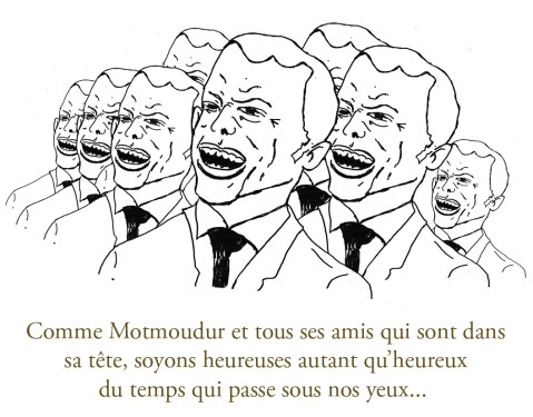 Dessin augmenté (dessin au feutre et travaillé au numérique) par Philippe Pitet pour la rubrique Chronique du lundi