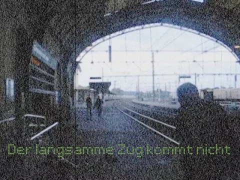 Image extraite de la vidéo de Philippe Pitet intitulée Der langsamme Zug kommt nicht" - 2007
