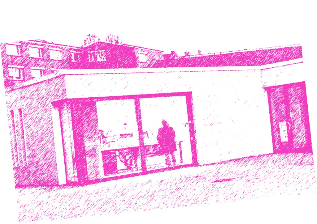 Dessin exécuté au stylo par Philippe Pitet pour l'habillage du site web du groupe One Arm