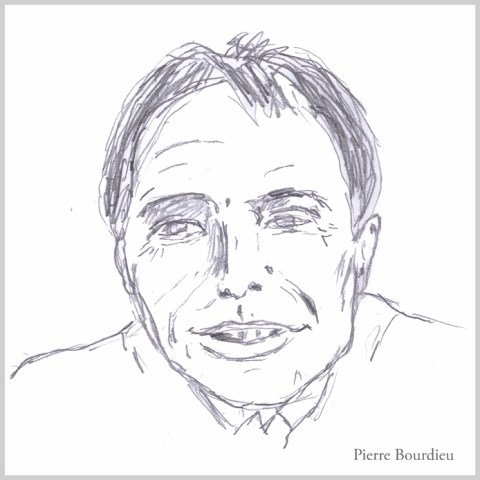 Dessin de Philippe Pitet - Pierre Bourdieu - Série My Own Philosophy