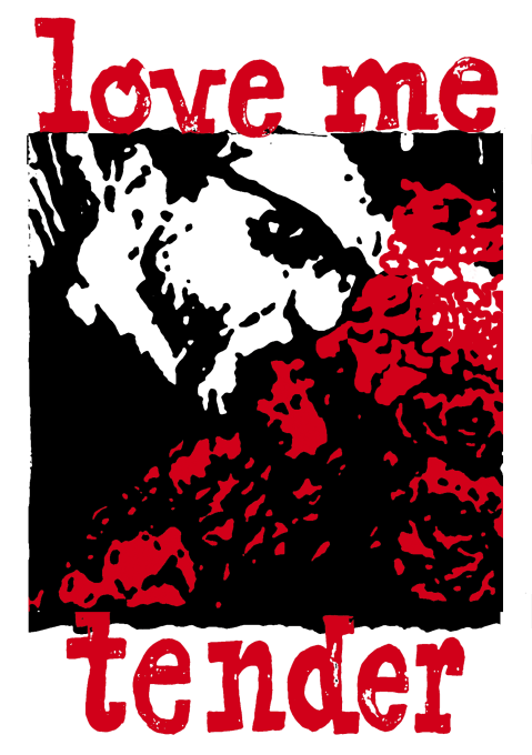 Visuel Love Me Tender dessin par Philippe Pitet sur une photo de Thérèse Pitte - 2017