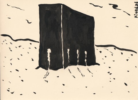 Won't get fooled Again - Dessin de Philippe Pitet 1986 Encre de Chine