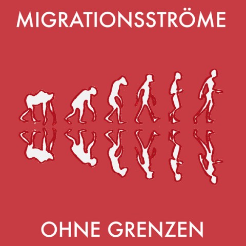 Migrationströme ohne Grenzen - Dessin contemporain de Philippe Pite dans sa série des Slow gangs 2018