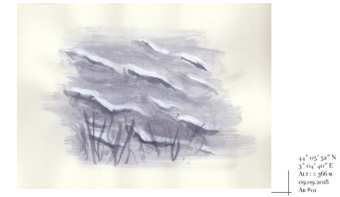 Dessin de Philippe Pitet "Aiga - La Cartographie sensible de l'eau" - Millau 2018