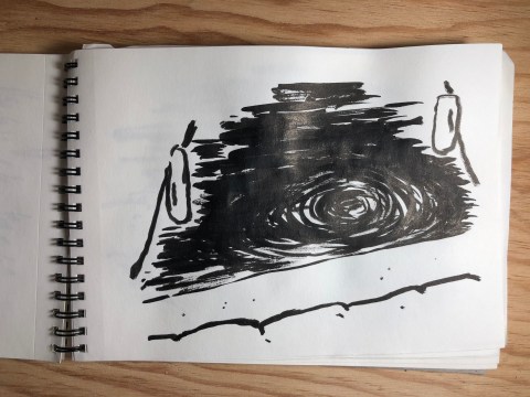 Dessin de Philippe Pitet "Aiga - La Cartographie sensible de l'eau" - Carnet de Sète 2022