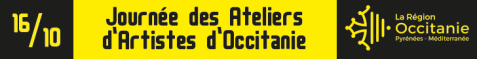 Bandeau signalétique de la Journée des Ateliers d'Artistes d'Occitanie, édition 2022. Pour intégration dans le site de Philippe Pitet Artiste Plasticien