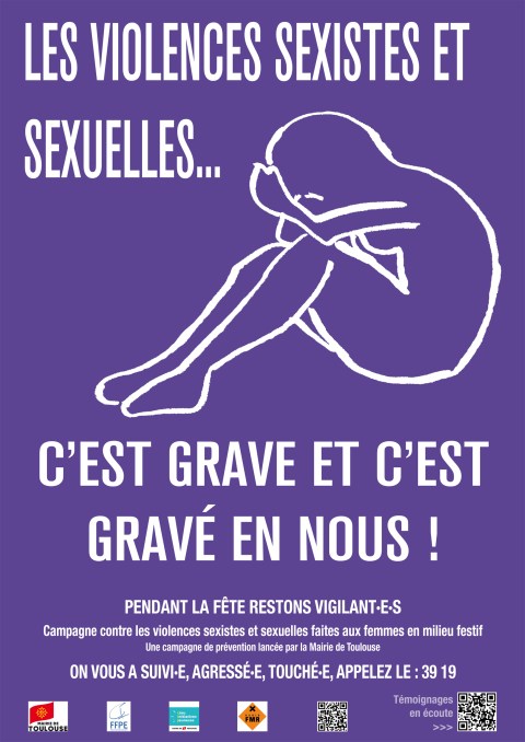 Affiches de la campagne de sensibilisation aux VSS 2023 - visuel du plasticien Philippe Pitet