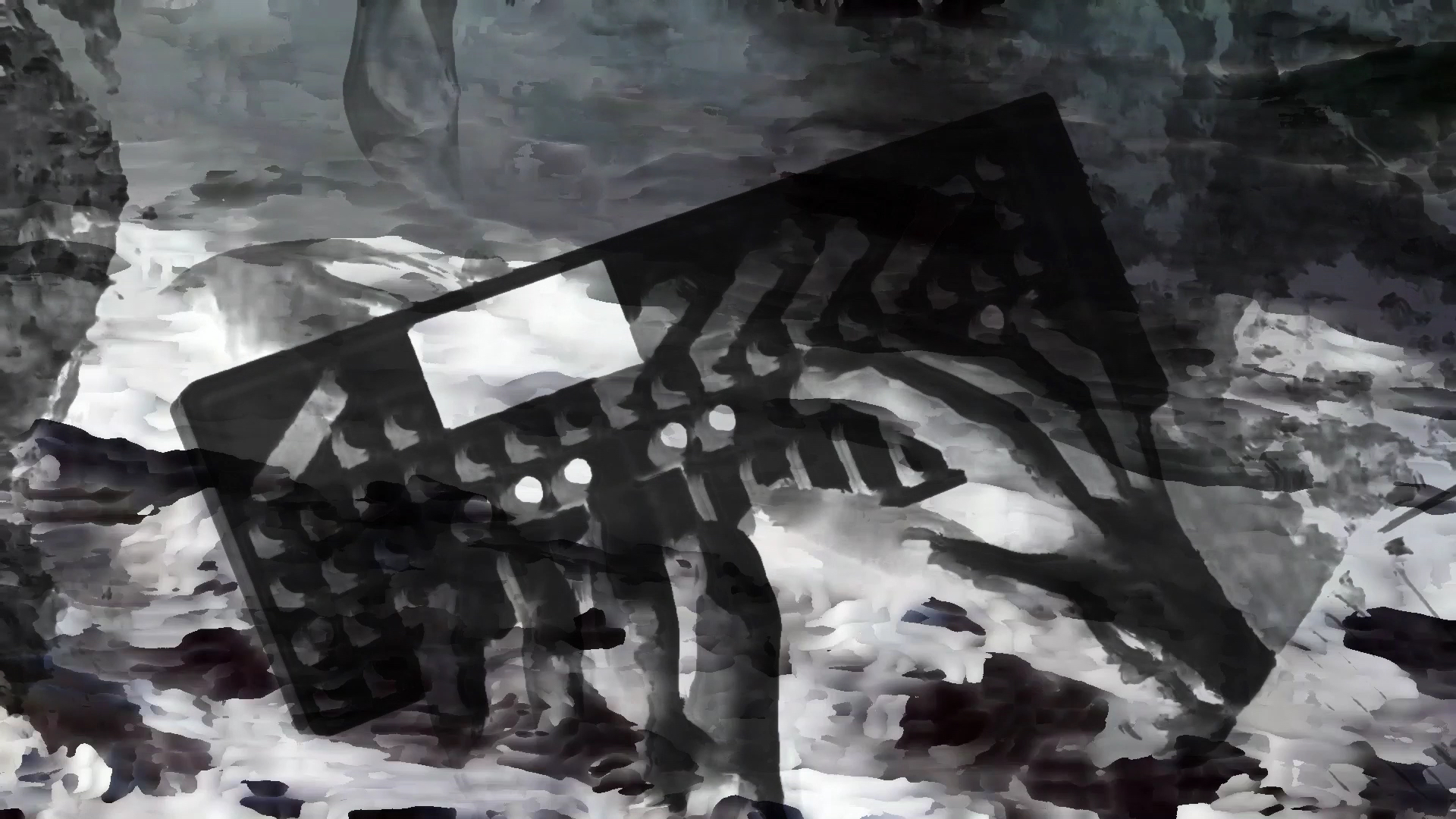 Image extraite du clip "Ha oui" du musicien Théojasmine et réalisé par le plasticien Philippe Pitet - 2024