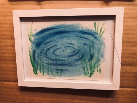 Photo d'un dessin de la série "Aiga - La Cartographie sensible de l'eau" du plasticien Philippe Pitet - Exposée à Die pour l'exposition "D'Aicí a Romeyer" - Mai 2026