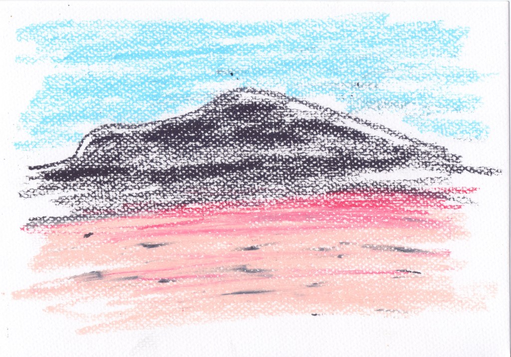 dessin au pastel gras de la série "Lanzarote - À la recherche des Frères Berque" du plasticien Philippe Pitet - Avril-Mai 2026